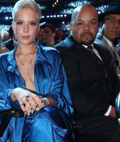 Chris Frangipane with his daughter Halsey at Grammy 2017.